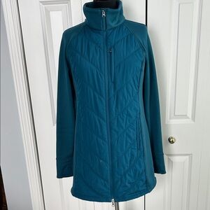 Women’s Tek Gear Women's Deep Teal Quilted Jacket. Fitted and Long. L
